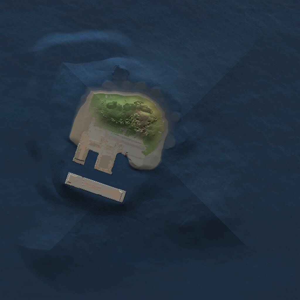 Rust Map: Procedural Map, Size: 1000, Seed: 123, 2 Monuments