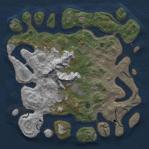 Thumbnail Rust Map: Procedural Map, Size: 5000, Seed: 100, 19 Monuments