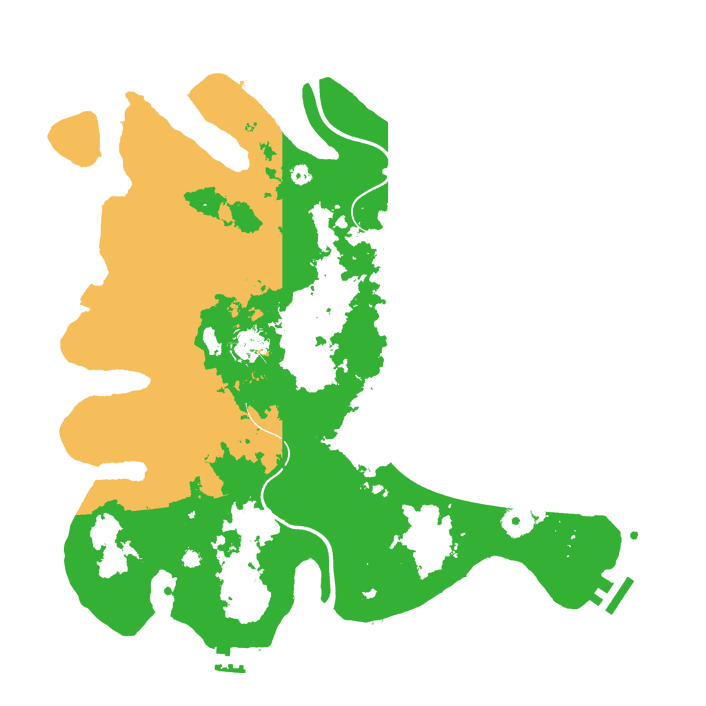 Biome Rust Map: Procedural Map, Size: 3500, Seed: 43235664