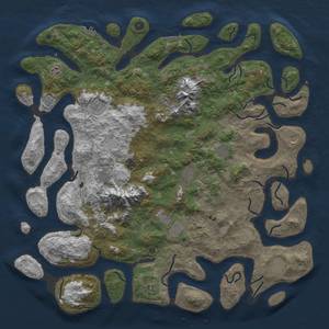 Thumbnail Rust Map: Procedural Map, Size: 5500, Seed: 12345, 19 Monuments