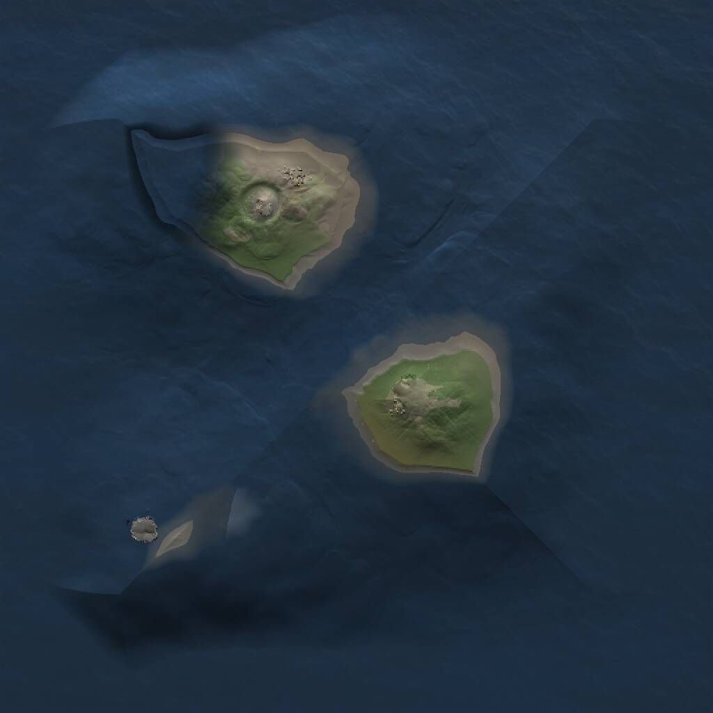 Rust Map: Procedural Map, Size: 1100, Seed: 65141645, 1 Monuments