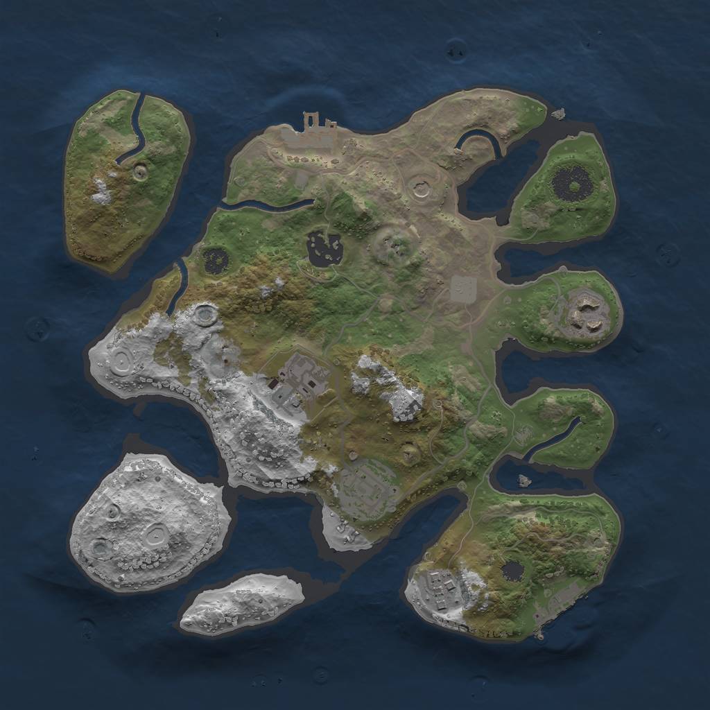 Rust Map: Procedural Map, Size: 2800, Seed: 60, 13 Monuments
