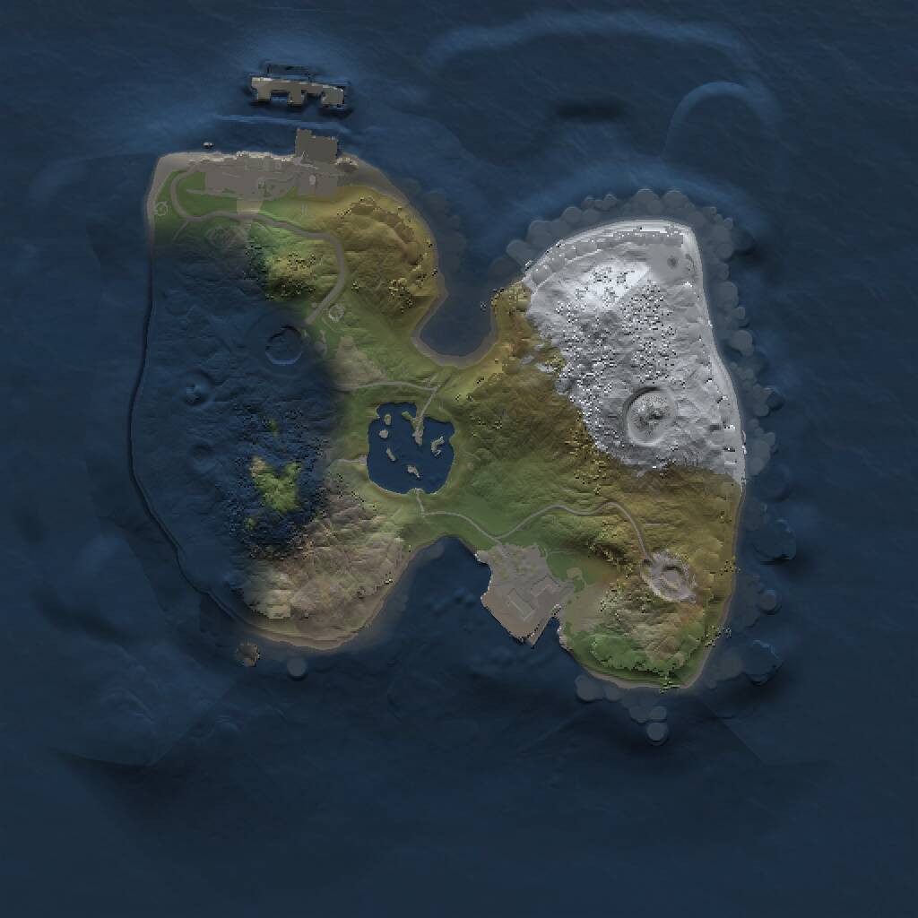 Rust Map: Procedural Map, Size: 1519, Seed: 1519, 4 Monuments
