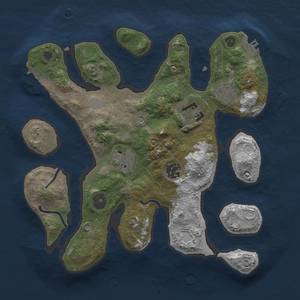 Thumbnail Rust Map: Procedural Map, Size: 3000, Seed: 69420, 12 Monuments