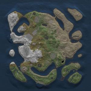 Thumbnail Rust Map: Procedural Map, Size: 3500, Seed: 69000, 16 Monuments