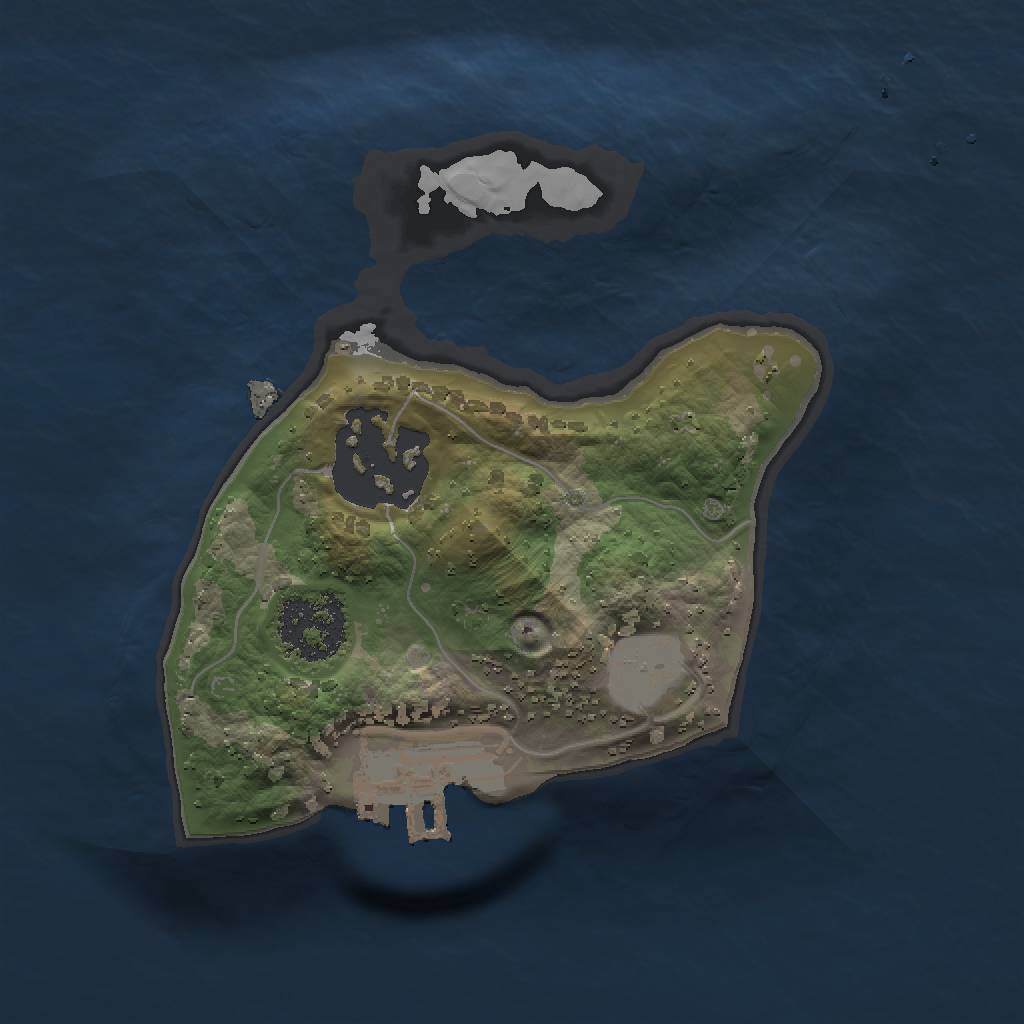 Rust Map: Procedural Map, Size: 1500, Seed: 124557, 6 Monuments