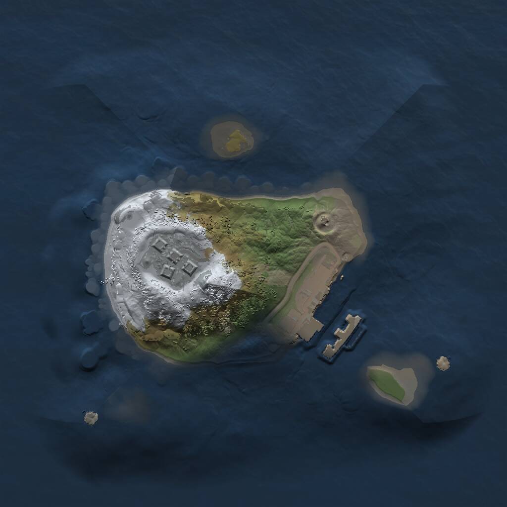 Rust Map: Procedural Map, Size: 1500, Seed: 12, 3 Monuments