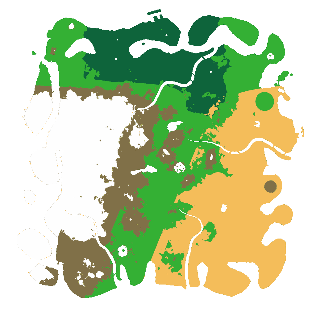 Biome Rust Map: Procedural Map, Size: 4500, Seed: 12345