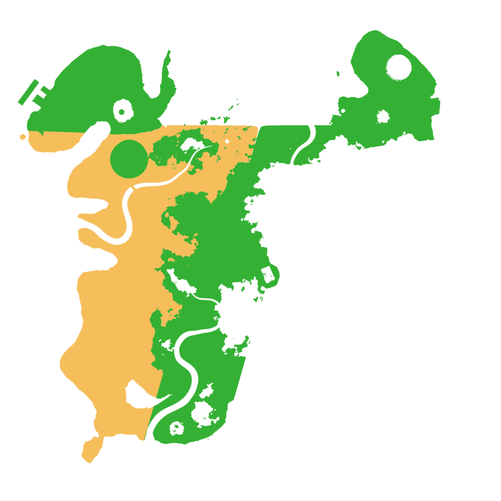 Biome Rust Map: Procedural Map, Size: 3500, Seed: 44177784