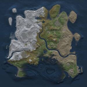 Thumbnail Rust Map: Procedural Map, Size: 3500, Seed: 42, 15 Monuments