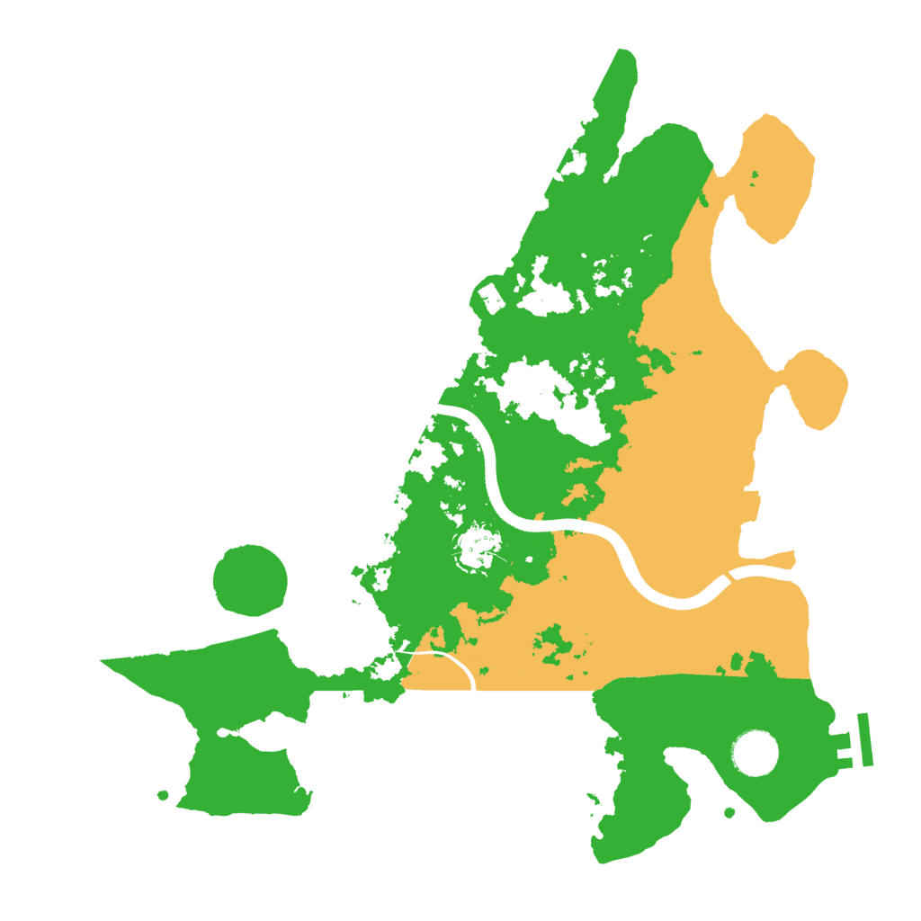 Biome Rust Map: Procedural Map, Size: 3500, Seed: 42
