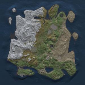 Thumbnail Rust Map: Procedural Map, Size: 3500, Seed: 42, 16 Monuments