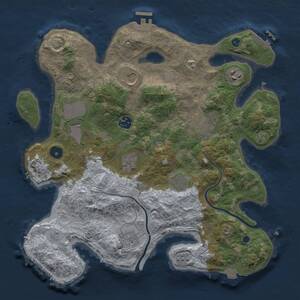 Thumbnail Rust Map: Procedural Map, Size: 3600, Seed: 2147483647, 15 Monuments