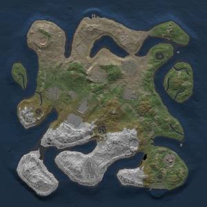 Thumbnail Rust Map: Procedural Map, Size: 3600, Seed: 2147483647, 18 Monuments