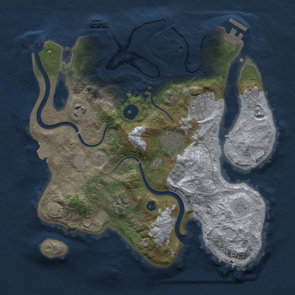 Rust Map: Procedural Map, Size: 3000, Seed: 3300, 11 Monuments