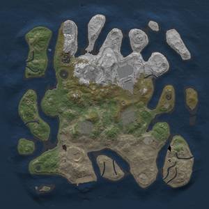 Thumbnail Rust Map: Procedural Map, Size: 3500, Seed: 709, 14 Monuments