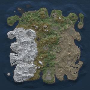 Thumbnail Rust Map: Procedural Map, Size: 4000, Seed: 2003, 20 Monuments