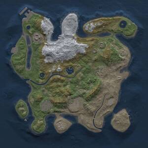 Thumbnail Rust Map: Procedural Map, Size: 3000, Seed: 123456789, 11 Monuments