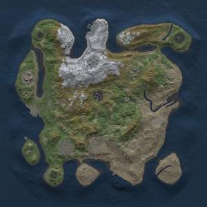 Thumbnail Rust Map: Procedural Map, Size: 3000, Seed: 123456789, 13 Monuments