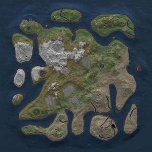 Thumbnail Rust Map: Procedural Map, Size: 3500, Seed: 1354, 15 Monuments