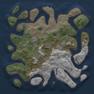 Thumbnail Rust Map: Procedural Map, Size: 4000, Seed: 205, 16 Monuments