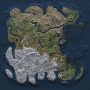 Thumbnail Rust Map: Procedural Map, Size: 4000, Seed: 3, 16 Monuments