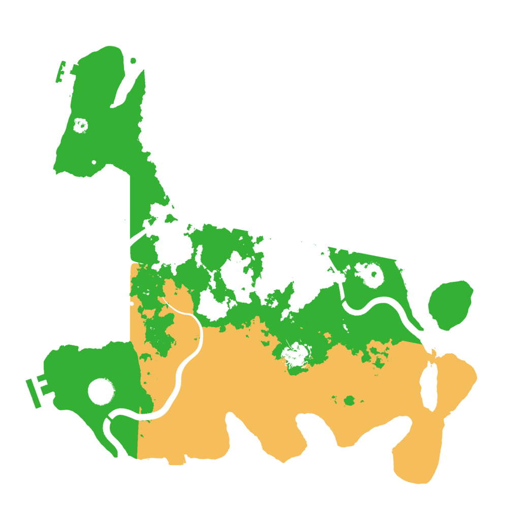 Biome Rust Map: Procedural Map, Size: 3500, Seed: 77291042