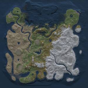 Thumbnail Rust Map: Procedural Map, Size: 4500, Seed: 10, 17 Monuments