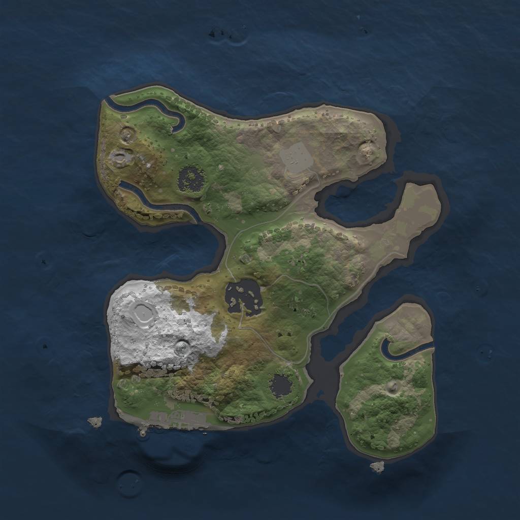 Rust Map: Procedural Map, Size: 2000, Seed: 14101104, 7 Monuments