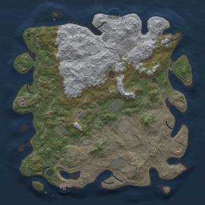 Thumbnail Rust Map: Procedural Map, Size: 4500, Seed: 126, 17 Monuments