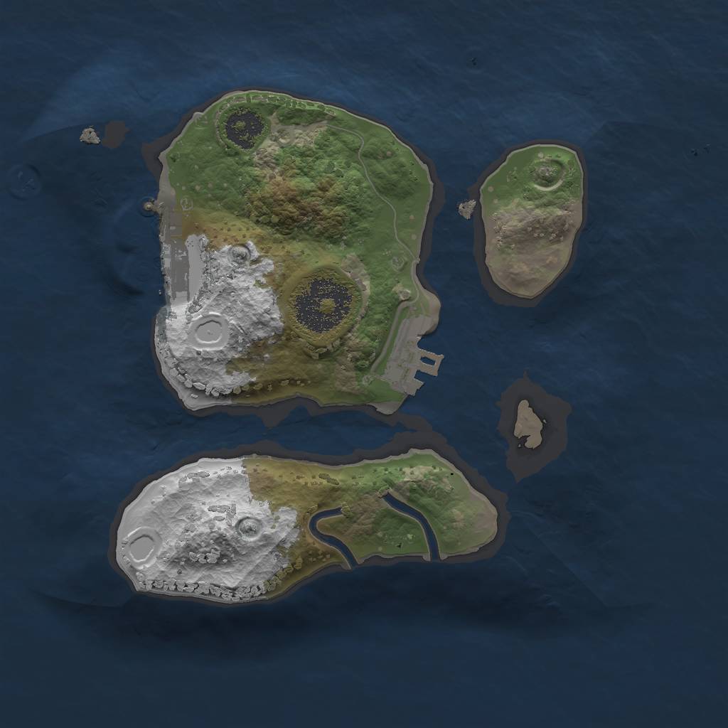 Rust Map: Procedural Map, Size: 2000, Seed: 1803653591, 7 Monuments
