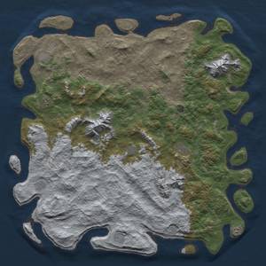 Thumbnail Rust Map: Barren, Size: 6000, Seed: 2147483647, 13 Monuments