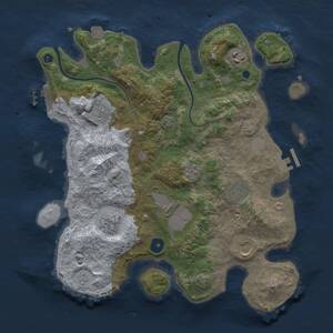 Thumbnail Rust Map: Procedural Map, Size: 3500, Seed: 100, 13 Monuments