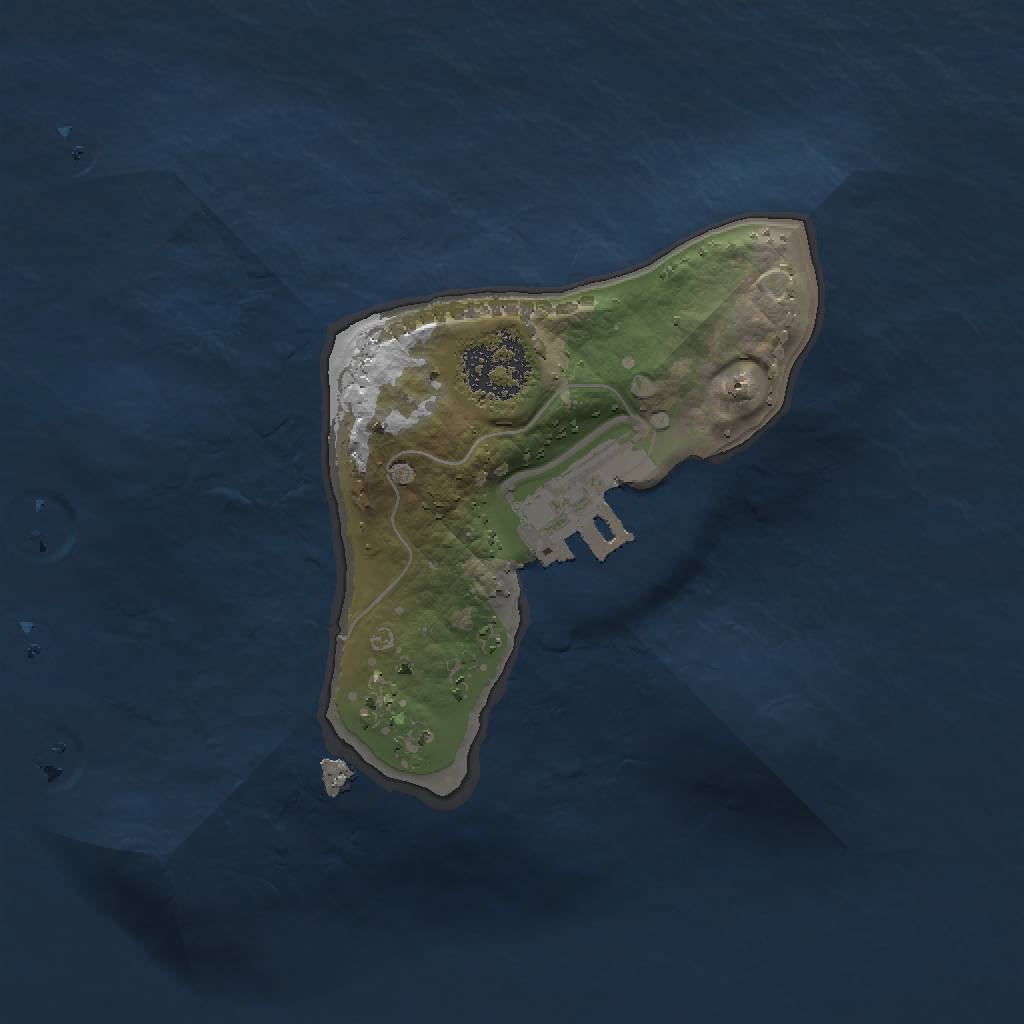 Rust Map: Procedural Map, Size: 1500, Seed: 16000, 5 Monuments