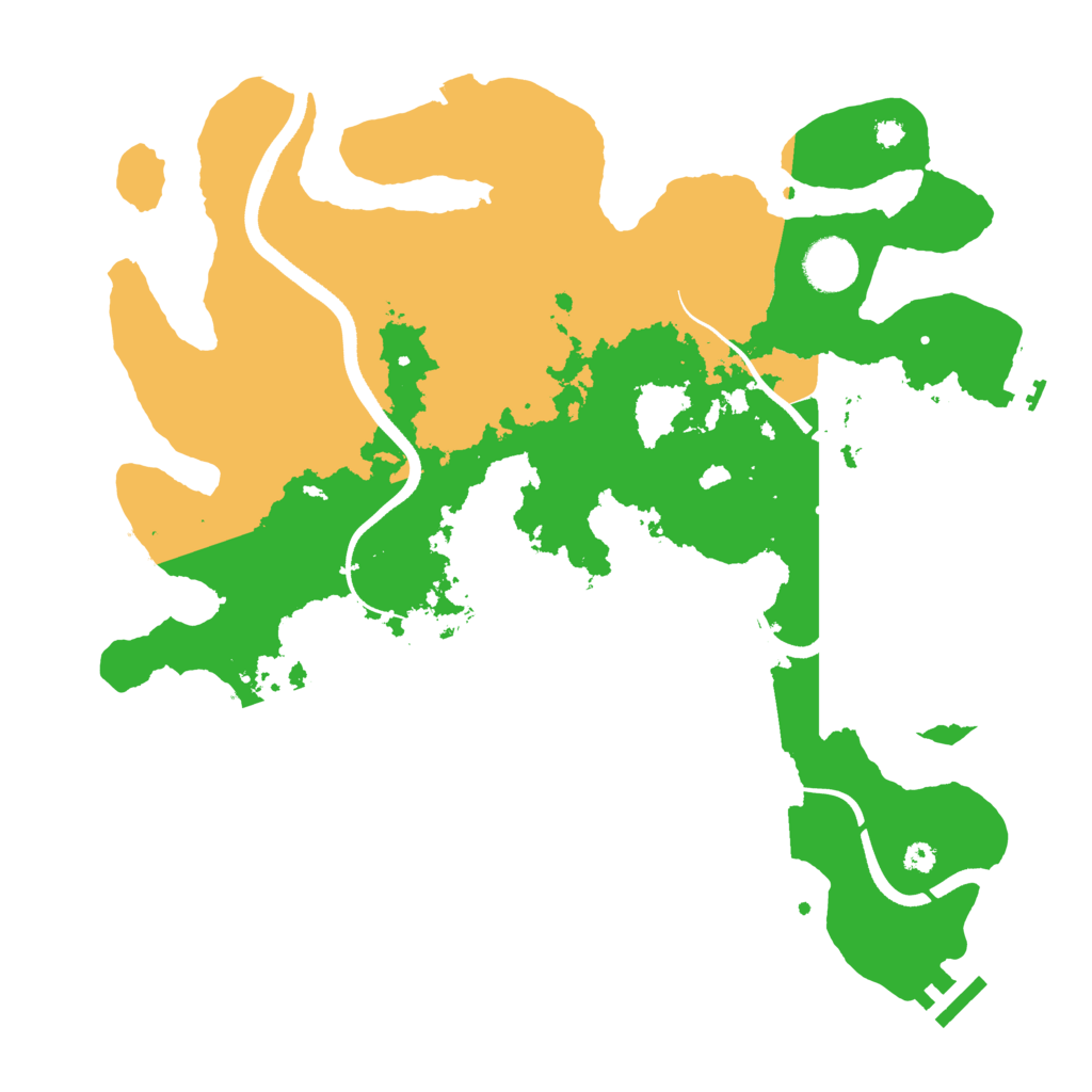 Biome Rust Map: Procedural Map, Size: 3550, Seed: 488064