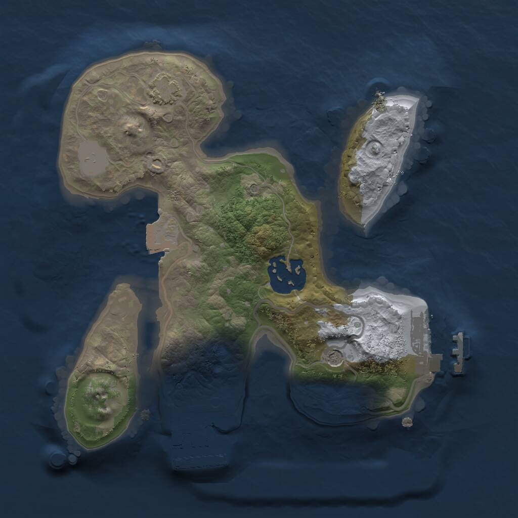 Rust Map: Procedural Map, Size: 2000, Seed: 304882911, 6 Monuments