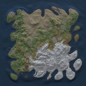 Thumbnail Rust Map: Procedural Map, Size: 4000, Seed: 9, 17 Monuments