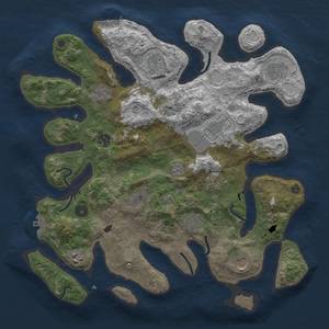 Thumbnail Rust Map: Procedural Map, Size: 3850, Seed: 1459407958, 19 Monuments