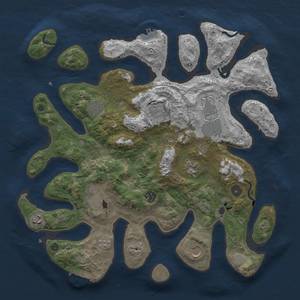 Thumbnail Rust Map: Procedural Map, Size: 4000, Seed: 987654, 17 Monuments