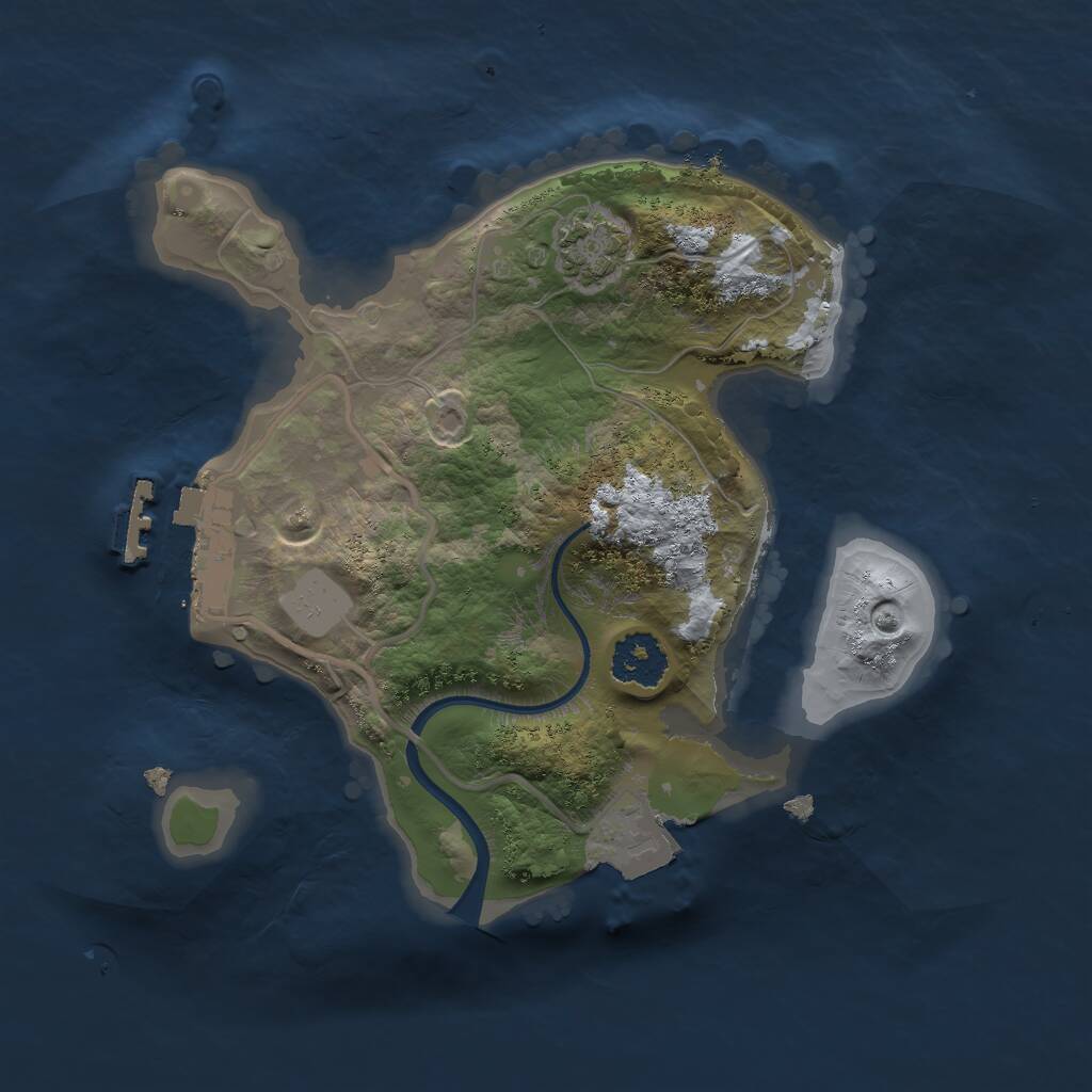 Rust Map: Procedural Map, Size: 2000, Seed: 29, 3 Monuments