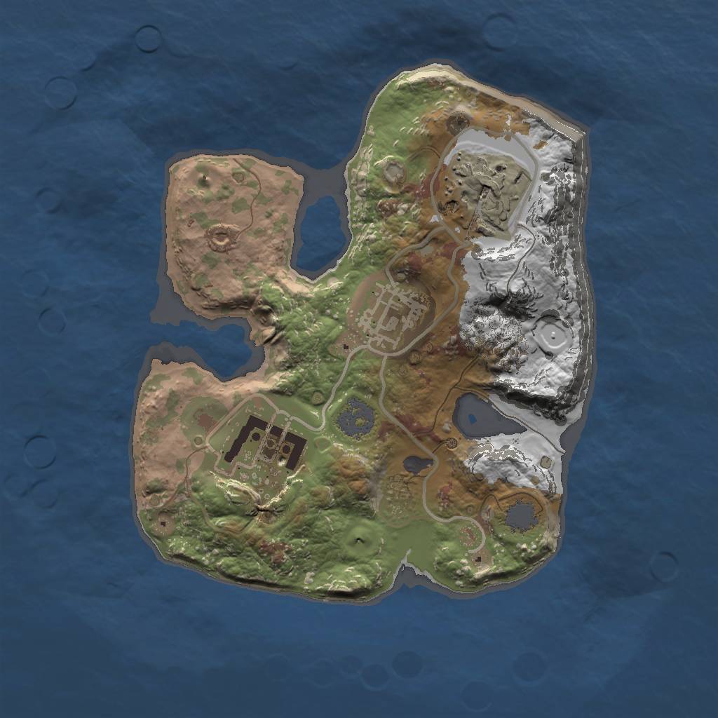 Rust Map: Procedural Map, Size: 2000, Seed: 29, 7 Monuments