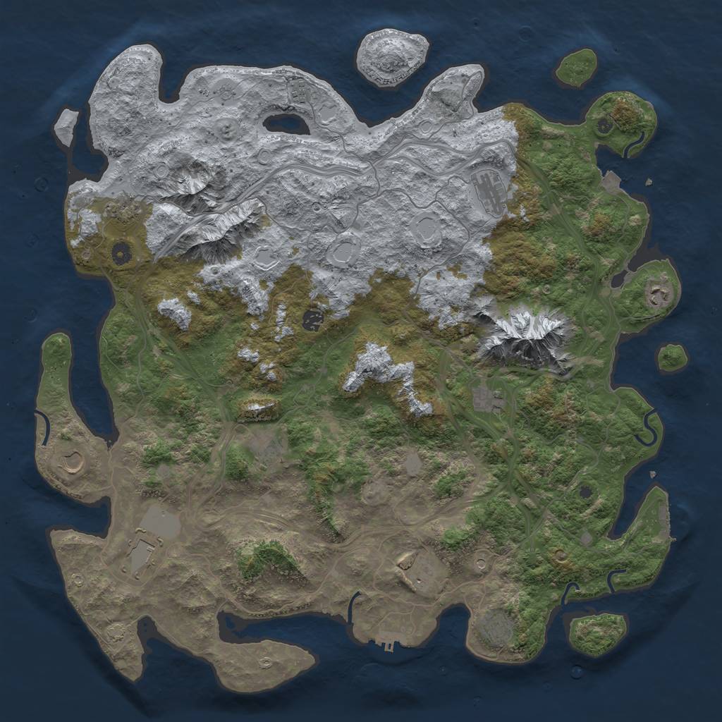 Rust Map: Procedural Map, Size: 5000, Seed: 1502032068, 19 Monuments