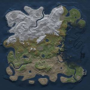 Thumbnail Rust Map: Procedural Map, Size: 4500, Seed: 888, 16 Monuments