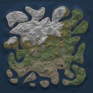 Thumbnail Rust Map: Procedural Map, Size: 4500, Seed: 888, 19 Monuments