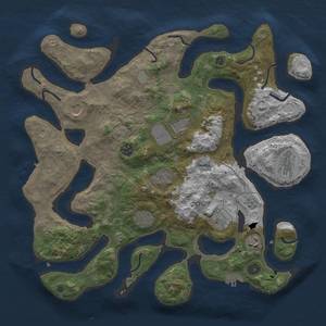 Thumbnail Rust Map: Procedural Map, Size: 4000, Seed: 702782051, 17 Monuments