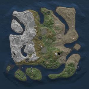 Thumbnail Rust Map: Procedural Map, Size: 3500, Seed: 1312929514, 16 Monuments