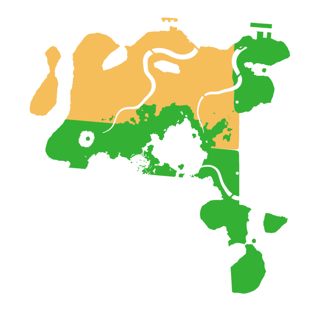 Biome Rust Map: Procedural Map, Size: 3000, Seed: 65423