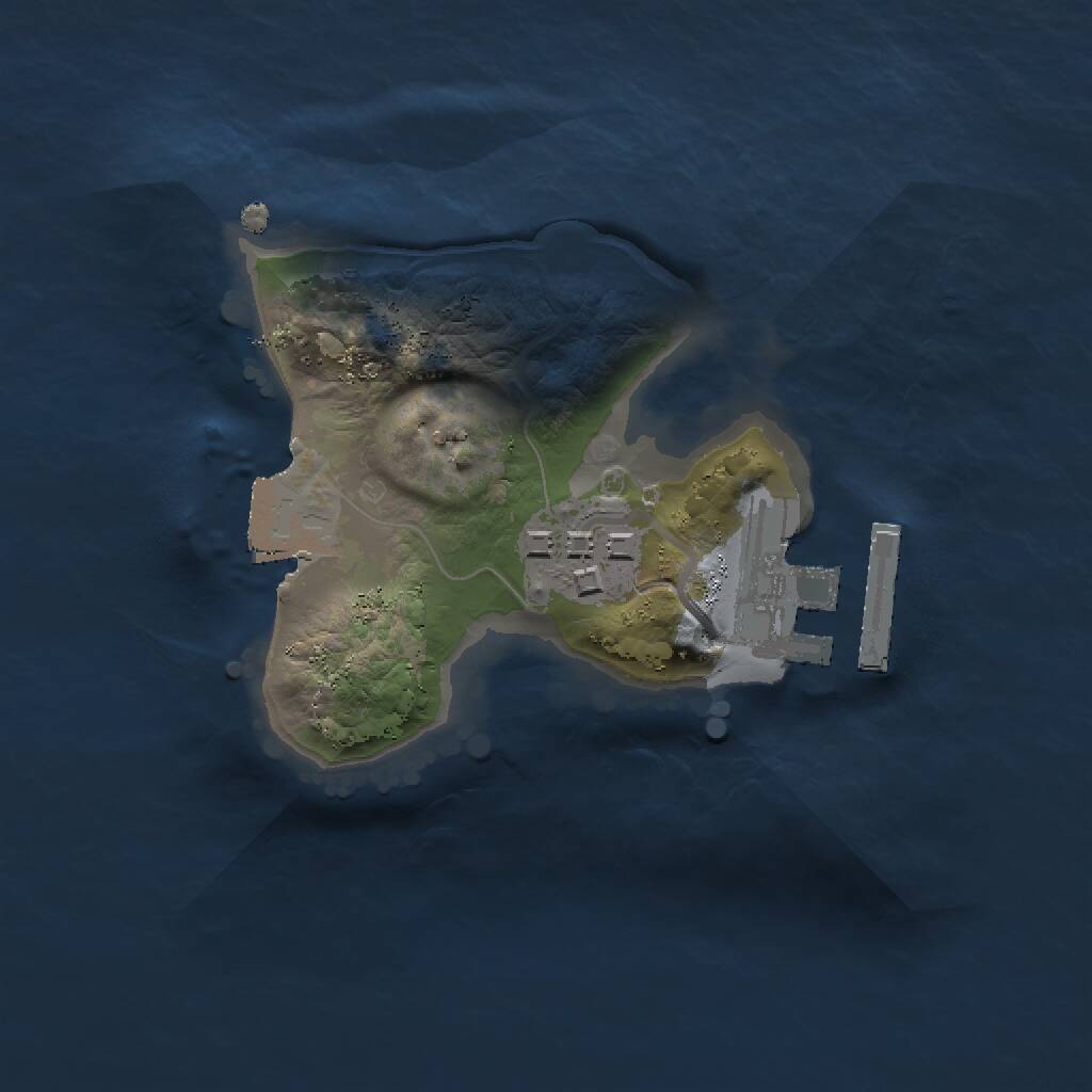 Rust Map: Procedural Map, Size: 1500, Seed: 20000, 3 Monuments
