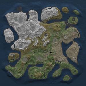 Thumbnail Rust Map: Procedural Map, Size: 4000, Seed: 702282671, 19 Monuments