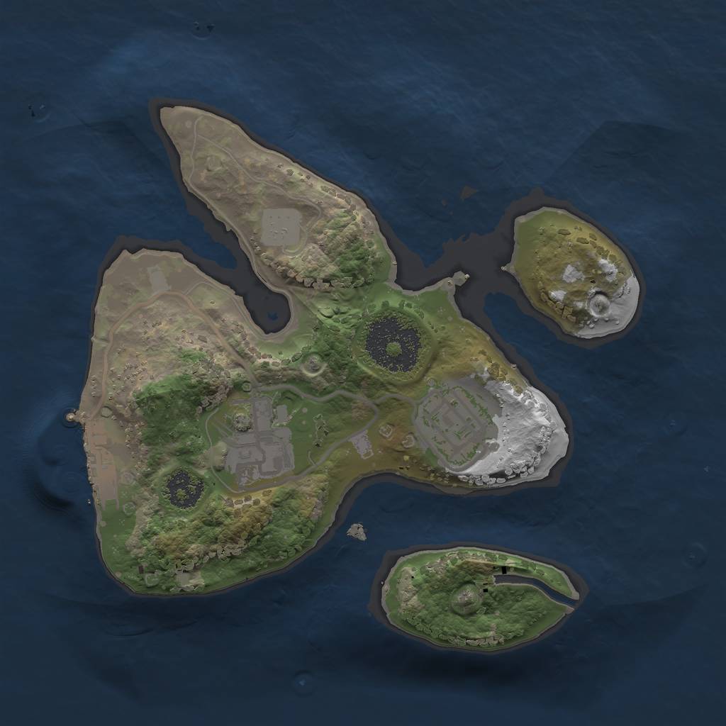 Rust Map: Procedural Map, Size: 2000, Seed: 34, 8 Monuments